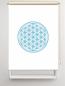 Preview: Rollo Blume des Lebens blau blanco - Sichtschutz Extartiqe